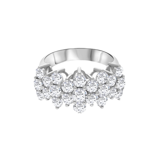 Infinite Halo Sterling Silver Ring for Women