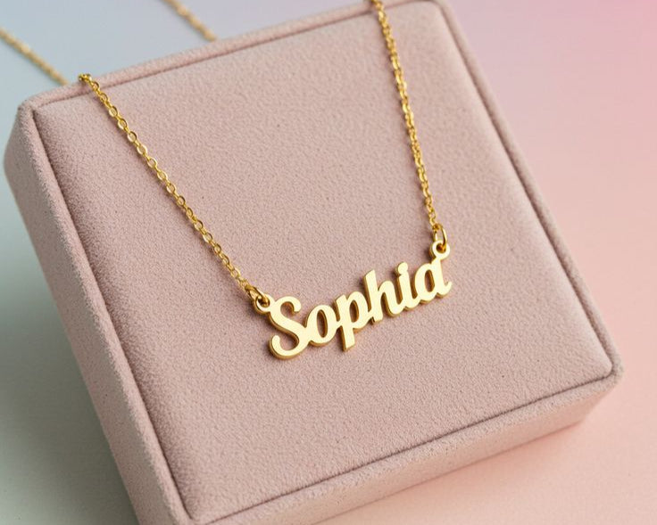 Custom Letter Name Silver Necklace Custom Letter Name Silver Necklace