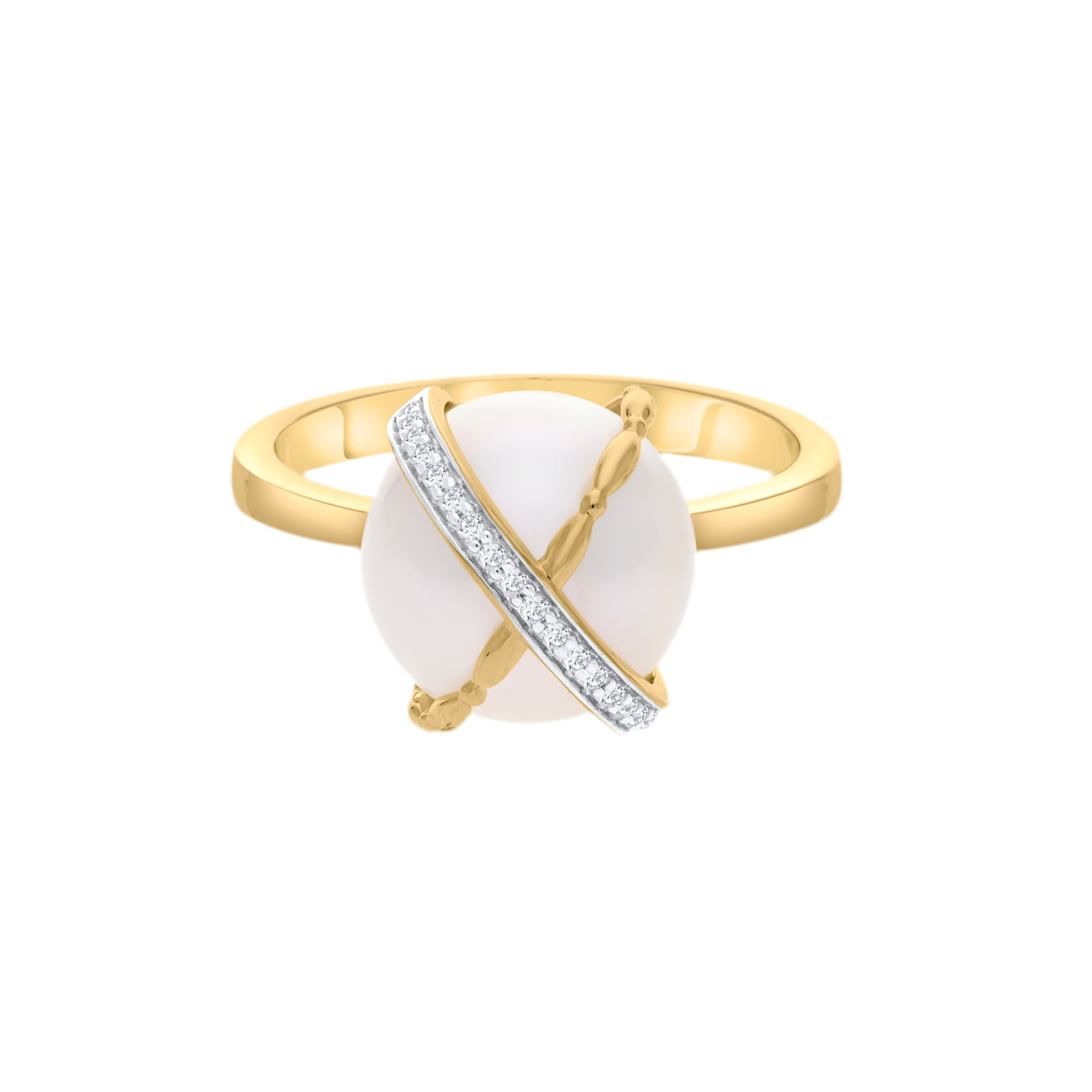 Pearl Orbit Sterling Silver Ring for Women Pearl Orbit Sterling Silver Ring for Women