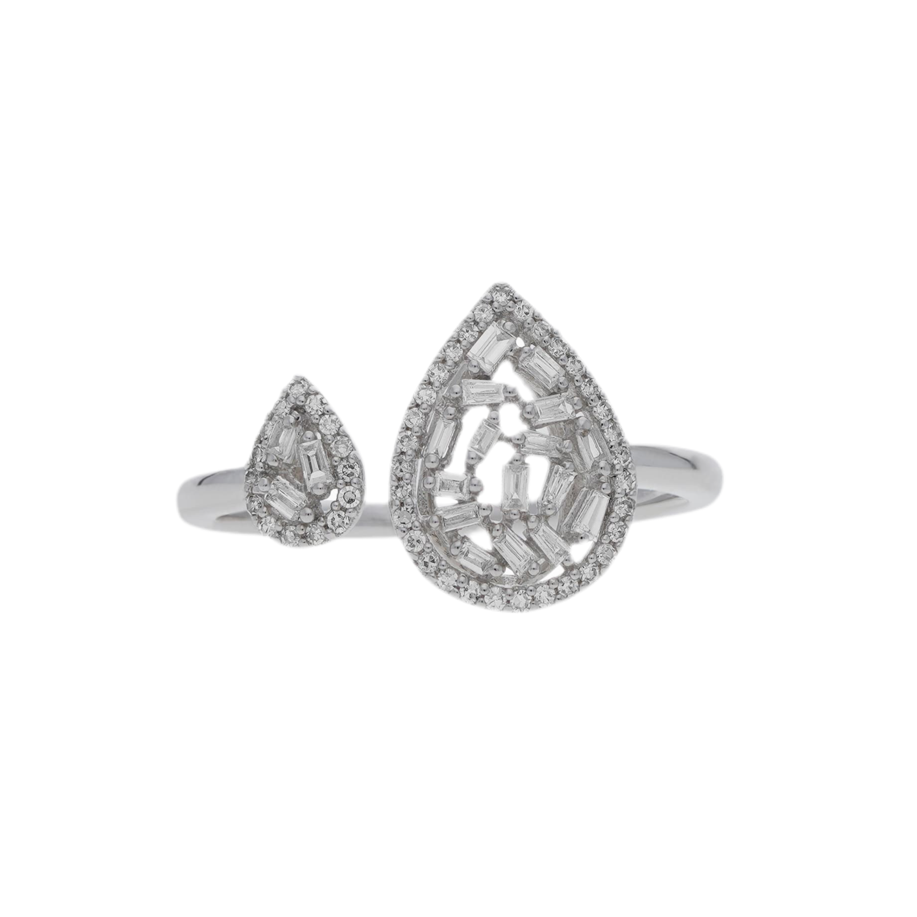 Teardrop Sterling Silver Ring for Women Teardrop Sterling Silver Ring for Women