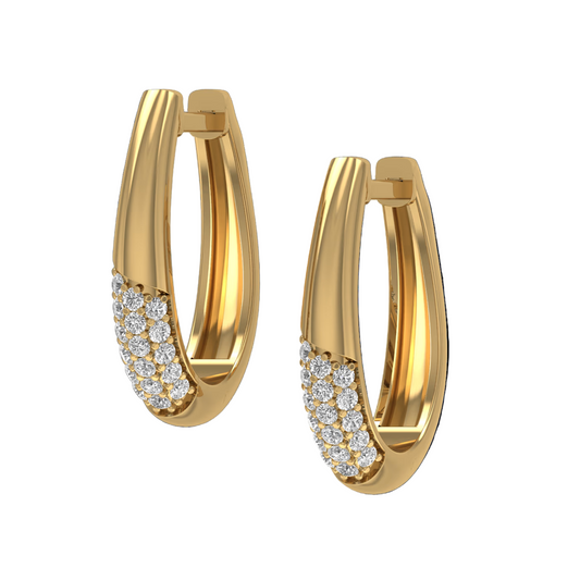 Golden Glint Sterling Silver Hoop Earring for Women