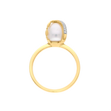 Pearl Orbit Sterling Silver Ring for Women Pearl Orbit Sterling Silver Ring for Women