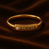Custom Letter Name Silver Ring Custom Letter Name Silver Ring