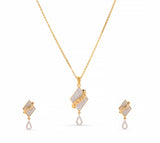 High-quality sterling silver jewelry set for women, including a matching necklace and earrings for a complete look High-quality sterling silver jewelry set for women, including a matching necklace and earrings for a complete look