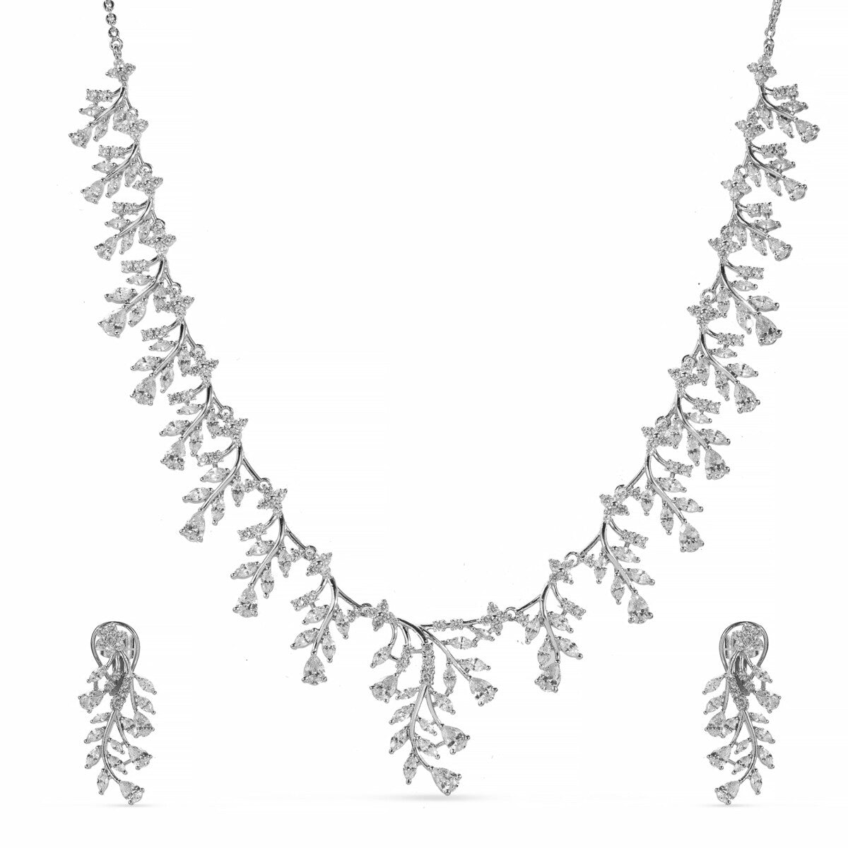 Latest sterling silver necklace set for women, crafted with precision for a sophisticated appearance Latest sterling silver necklace set for women, crafted with precision for a sophisticated appearance