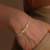 Custom Letter Name Silver Bracelet Custom Letter Name Silver Bracelet