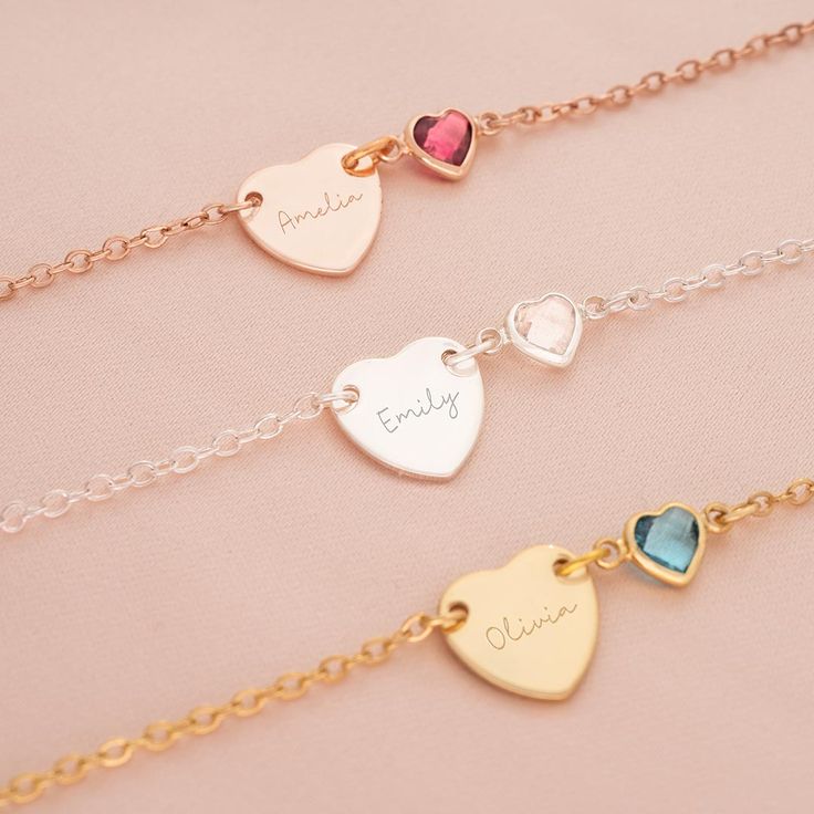 Custom Letter Name Heart Design Silver Bracelet Custom Letter Name Heart Design Silver Bracelet