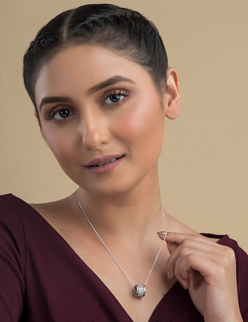 Luxaore Latest Design Pure 92.5 Sterling Silver Necklace for Women Luxaore Latest Design Pure 92.5 Sterling Silver Necklace for Women