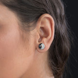Luxaore half moon silver earring for girls Luxaore half moon silver earring for girls