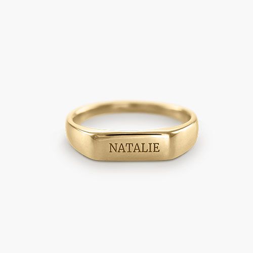 Custom Letter Name Silver Ring