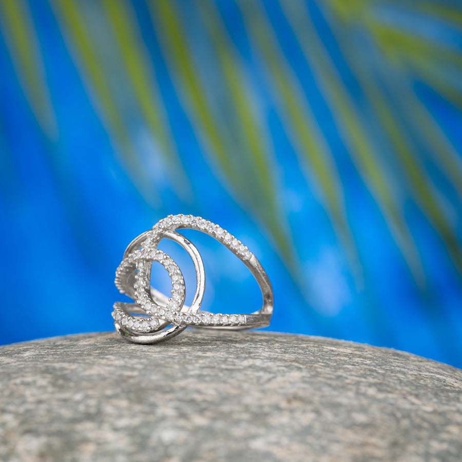 White silver ring for women and girls White silver ring for women and girls