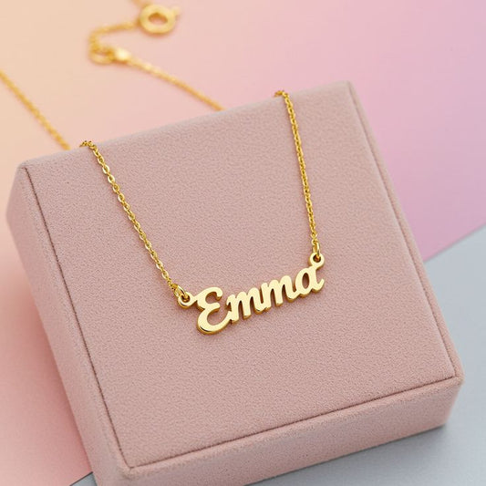 Custom Letter Name Silver Necklace
