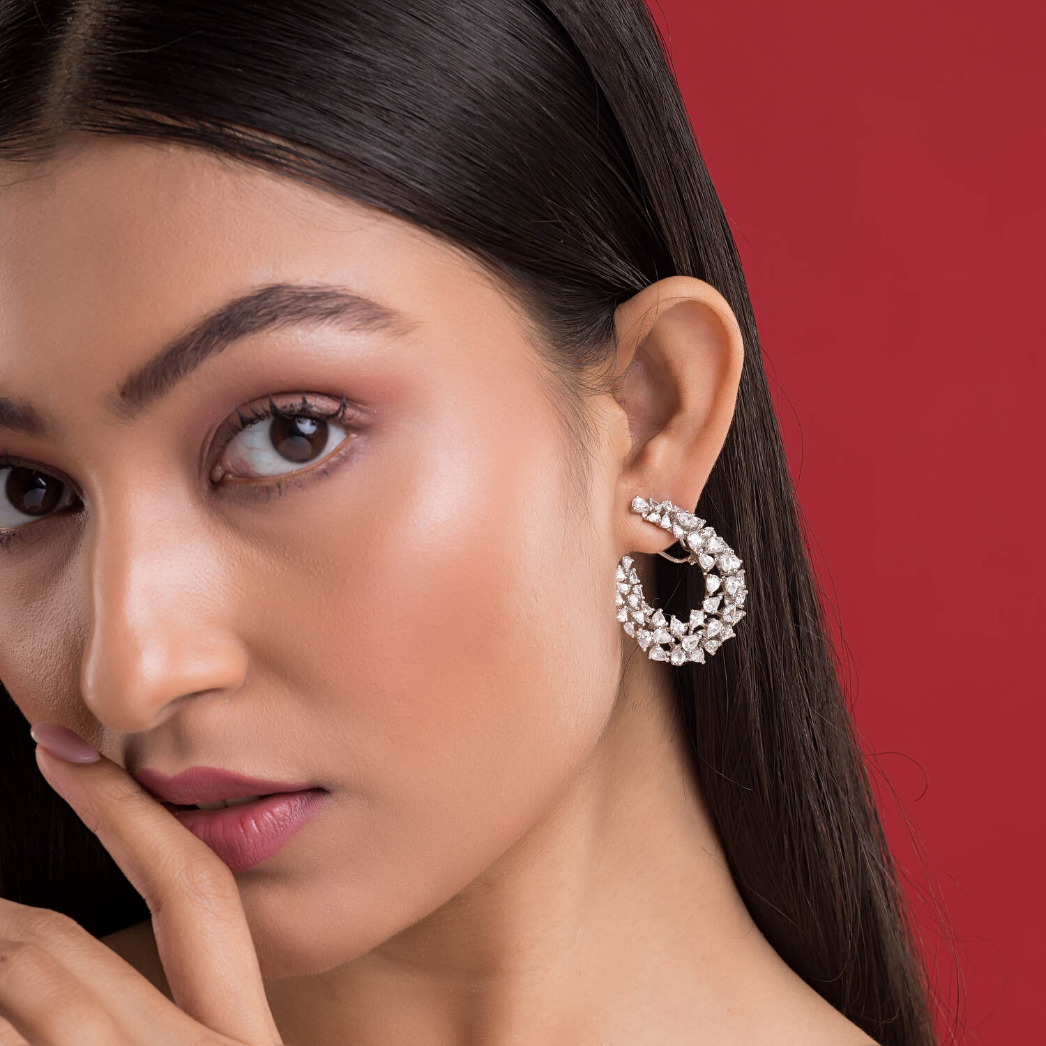 luxaore Diamond plated sterling silver earrings luxaore Diamond plated sterling silver earrings