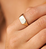 Custom Letter Name Silver Ring Custom Letter Name Silver Ring