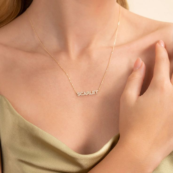 Custom Letter Name Silver Necklace Custom Letter Name Silver Necklace