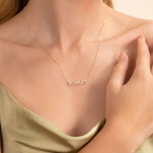 Custom Letter Name Silver Necklace