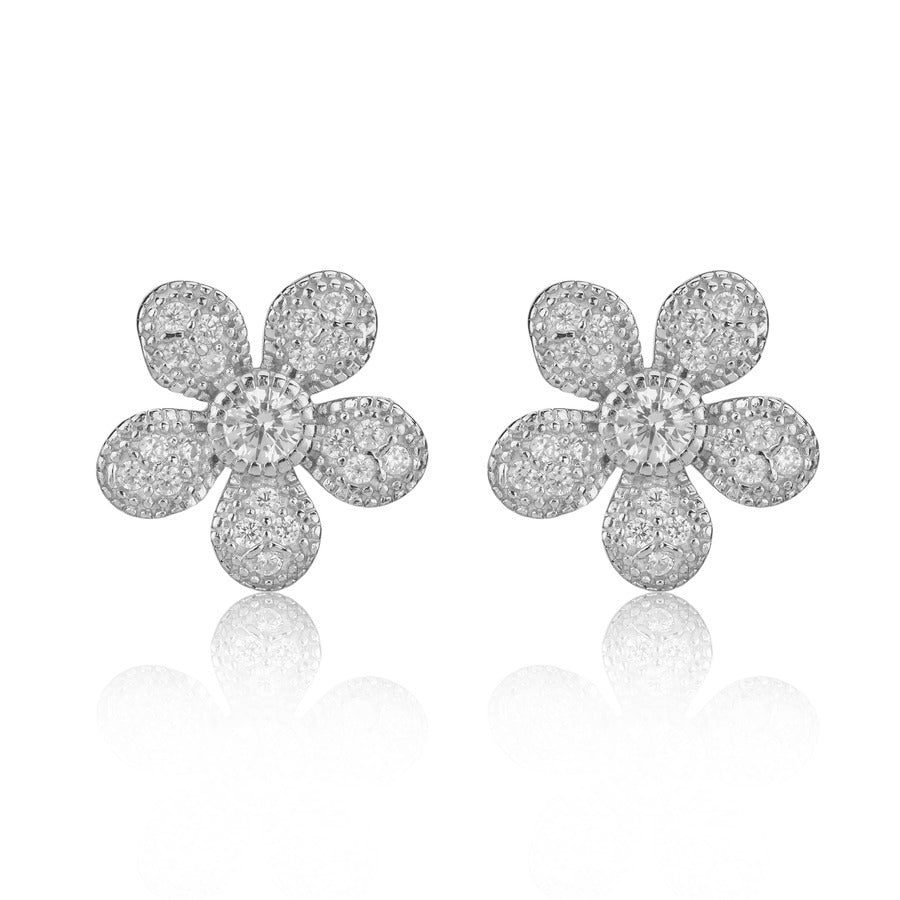 white Flower design chandi ki earring for girls white Flower design chandi ki earring for girls