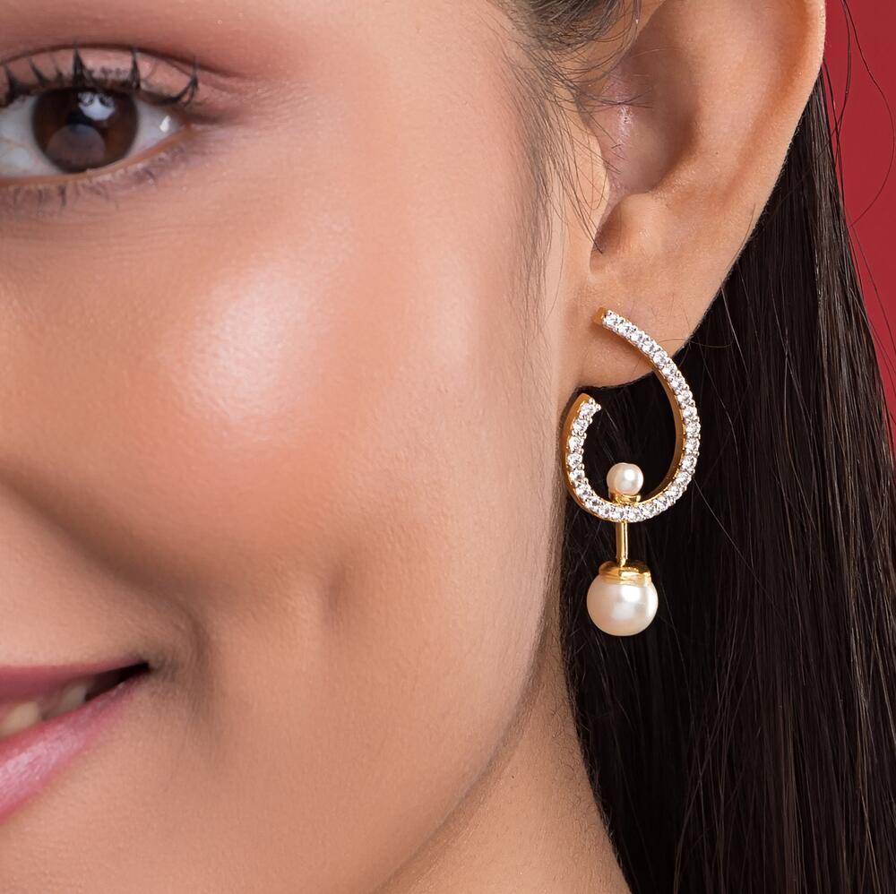 Purely Pearl Silver Earring For Women