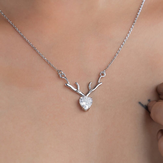 Starry Heart Sterling Silver Necklace For Women