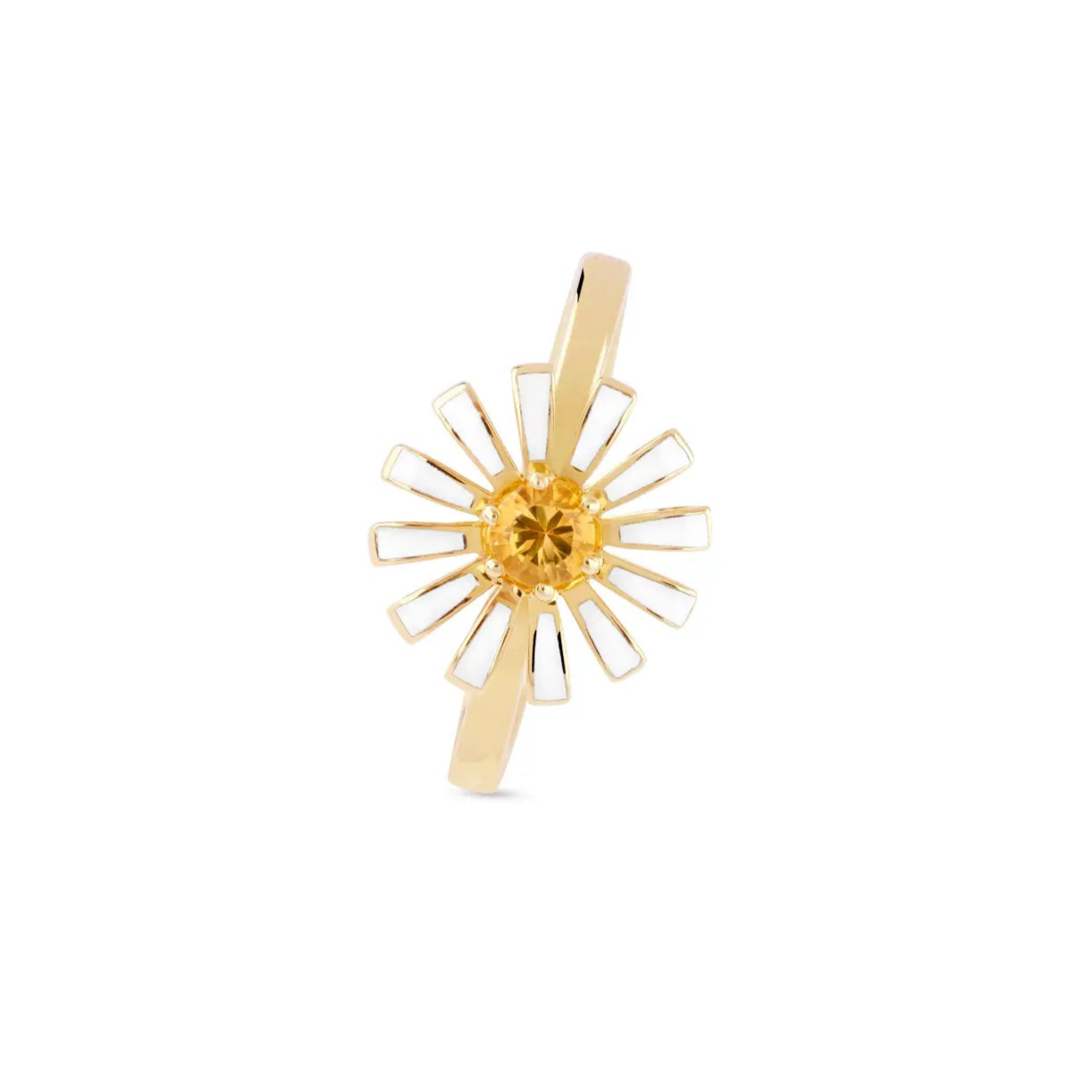 Citrine Bloom Sterling Silver Ring for Women