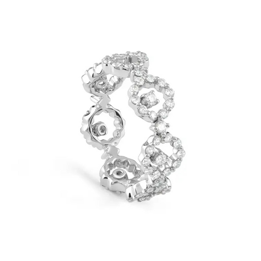 Glitter Trail Sterling Silver Ring for Women