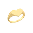 Classic Gold Heart Sterling Silver Ring for Women