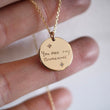 Custom Letter Name Round Silver Necklace