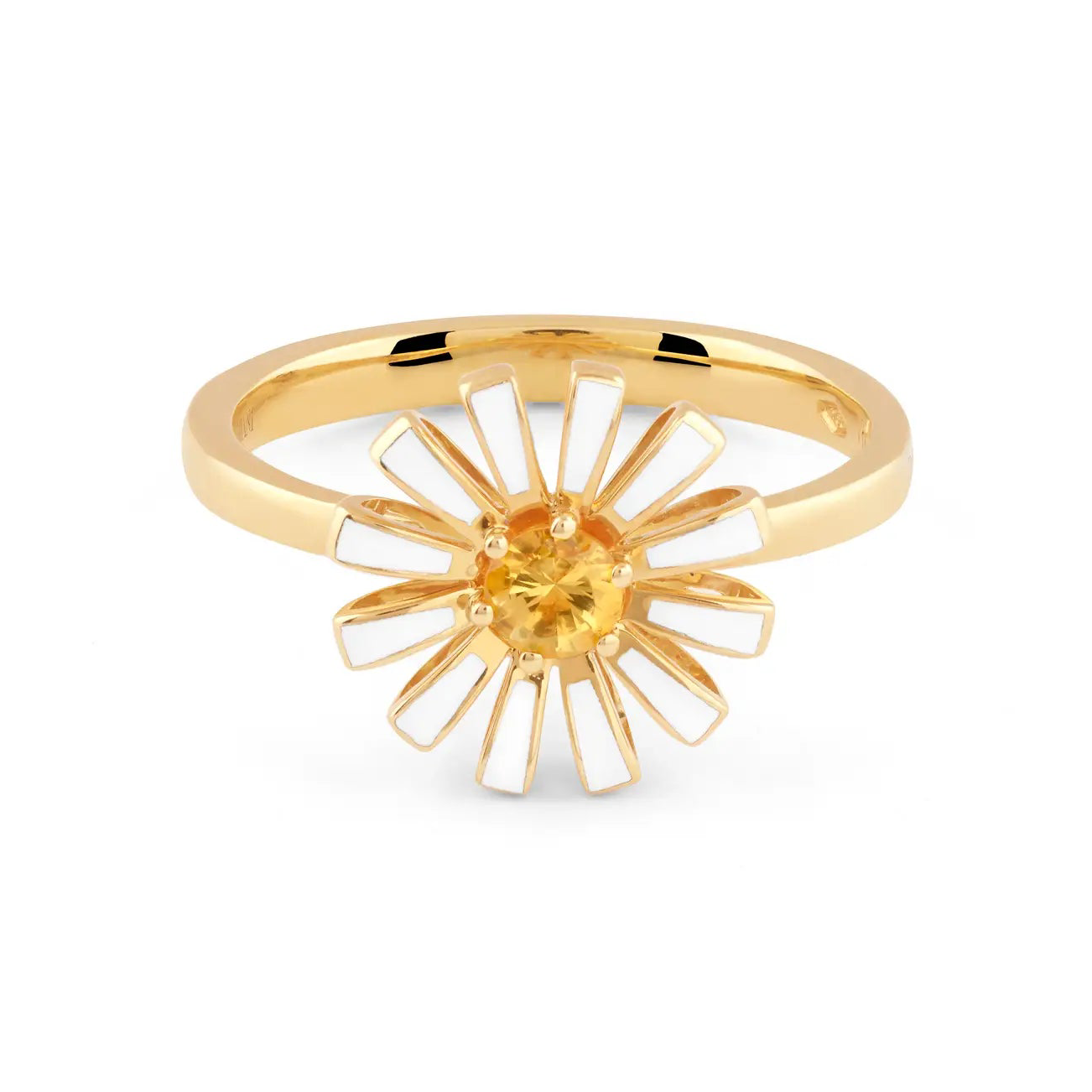 Citrine Bloom Sterling Silver Ring for Women