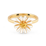 Citrine Bloom Sterling Silver Ring for Women
