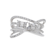 Glam Twist Sterling Silver Ring for Women