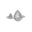 Teardrop Sterling Silver Ring for Women