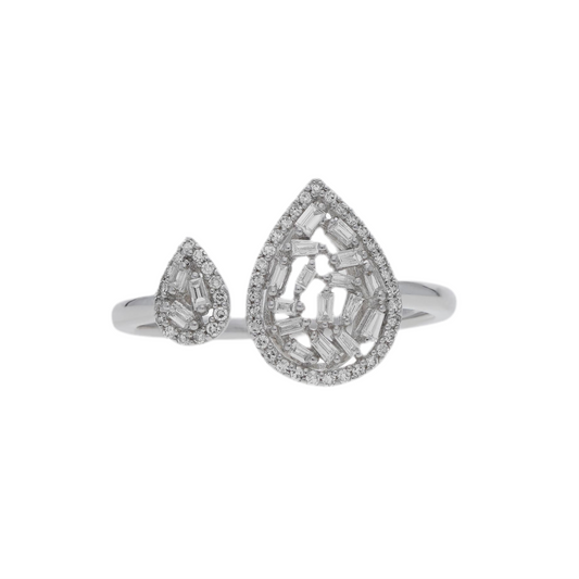 Teardrop Sterling Silver Ring for Women