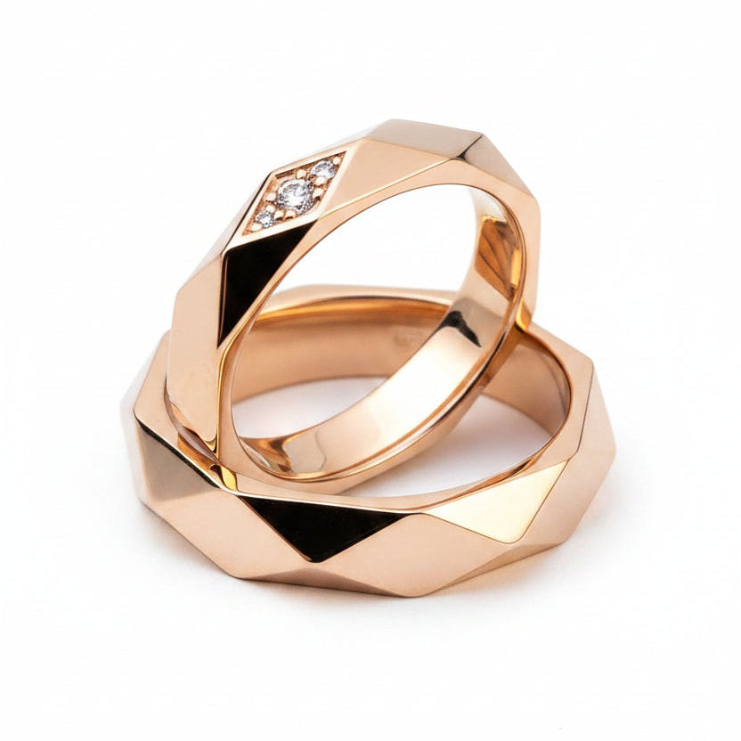 Apex Silver Couple Ring 