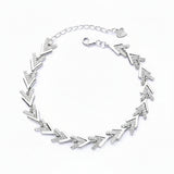 Arrowhead Shimmer Silver Bracelet For Women