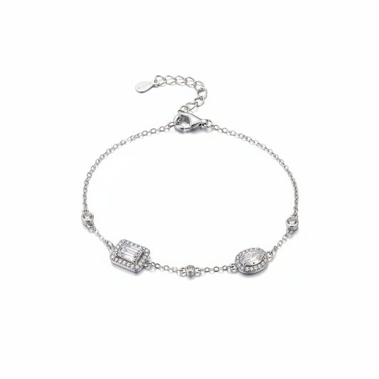 Art Deco Horizon Silver Bracelet For Women 