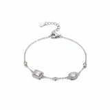 Art Deco Horizon Silver Bracelet For Women 
