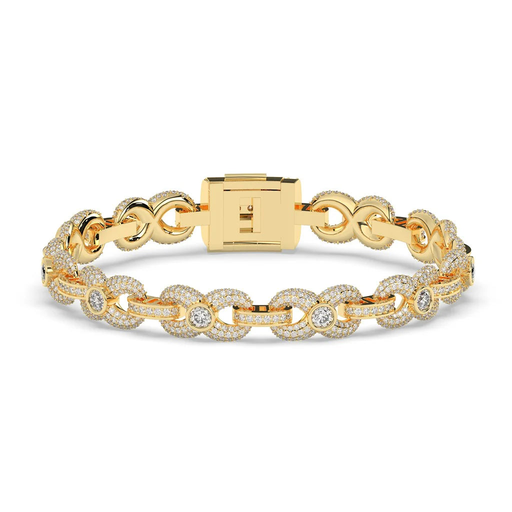 Aura Bezel Men's Silver Bracelet 01