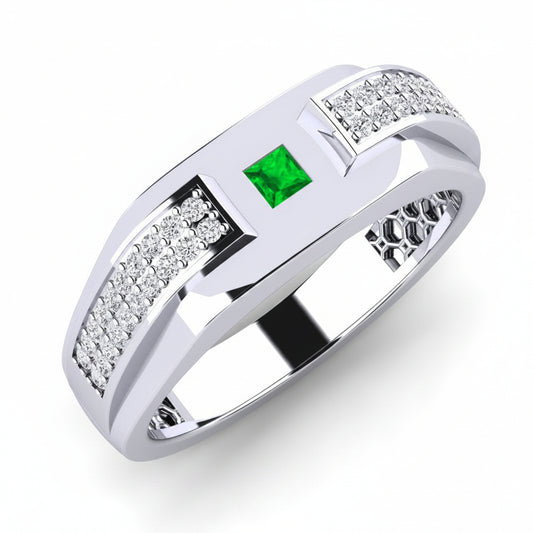 Aurelius Square Silver Ring for Men 