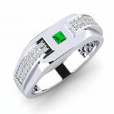 Aurelius Square Silver Ring for Men 