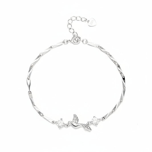 Avian Whisper Silver Bracelet For Women 