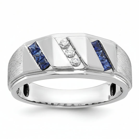 Azure Line Silver Ring for Men