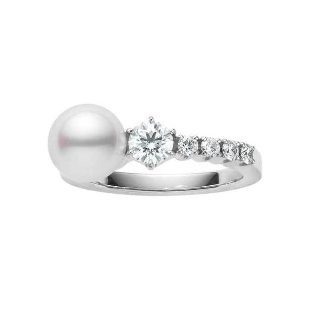 Pearly Bliss Sterling Silver Ring for Women