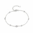 Beaded Bezel Charm Anklet