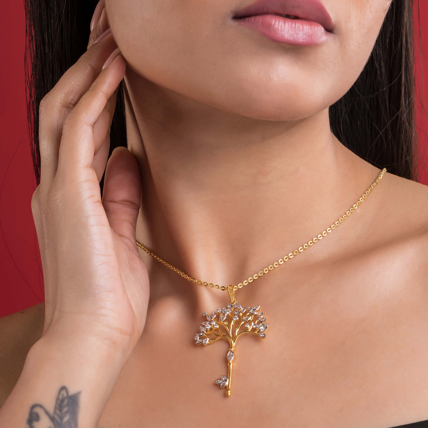 Buy Luxaore tree designed necklace for girls and young women