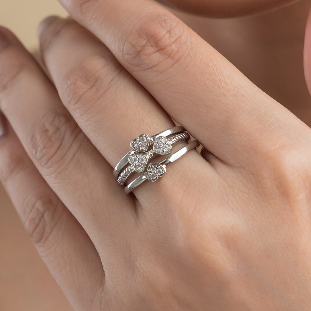 Buy silver toned rings for women and girls