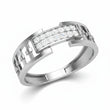 Corinthian Band Silver Ring for Men 