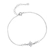 Cosmic Cross Silver Anklet for women