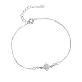 Cosmic Cross Silver Anklet for women