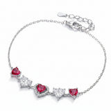 Crimson Devotion Silver Bracelet For Women