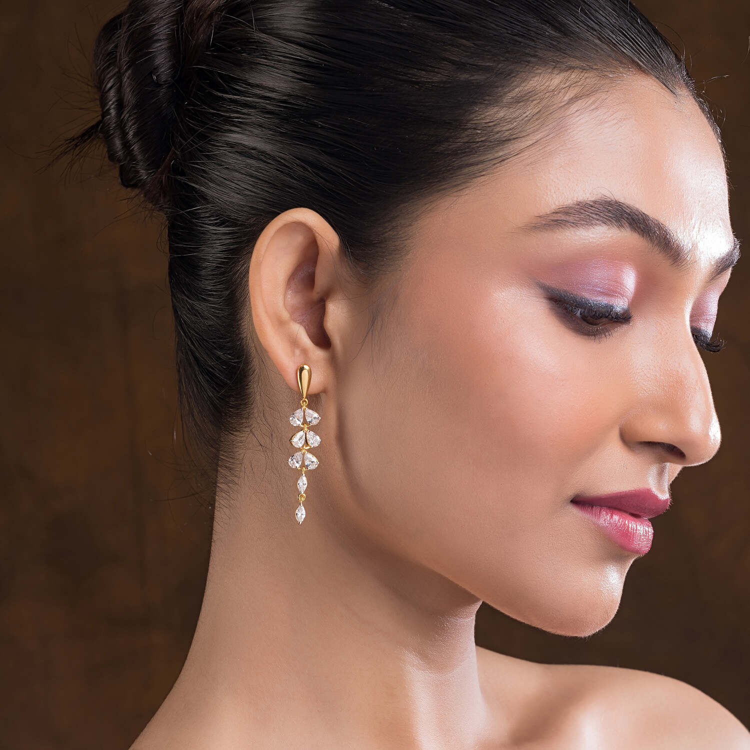 Crystal CZ Earrings best for Wedding, birthday party anf gift 